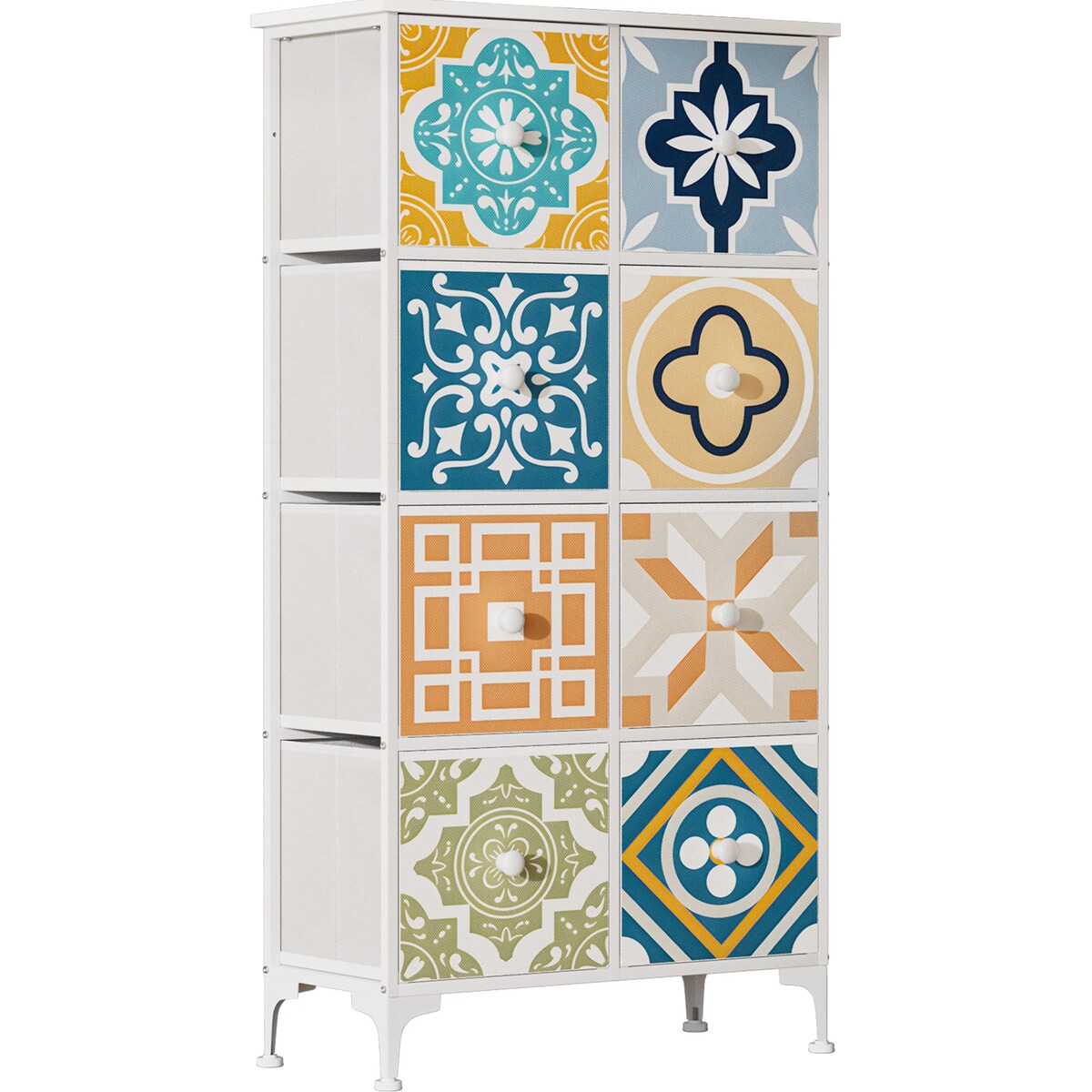 Dresser for Bedroom with 8 Drawers, Mediterranean Style Bedroom Furniture
