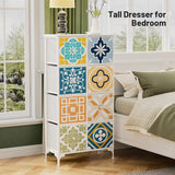 Dresser for Bedroom with 8 Drawers, Mediterranean Style Bedroom Furniture