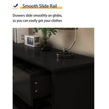 Dresser for Bedroom with Deep Drawers Wooden 6 Drawer Double Dresser
