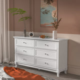 Dresser for Bedroom with Deep Drawers Wooden 6 Drawer Double Dresser