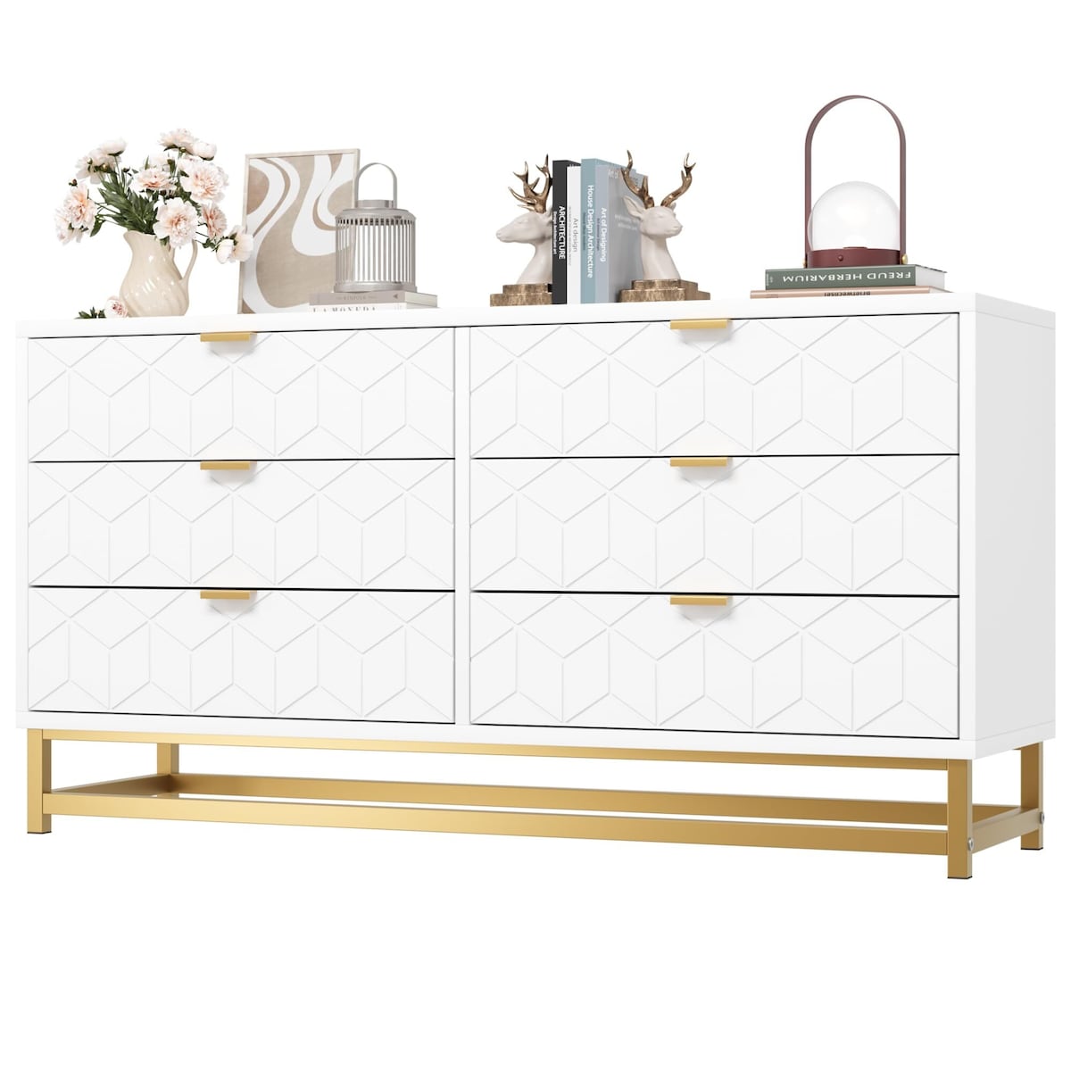 Dresser for Bedroom, 53.5" Large Drawer Dresser Organizer