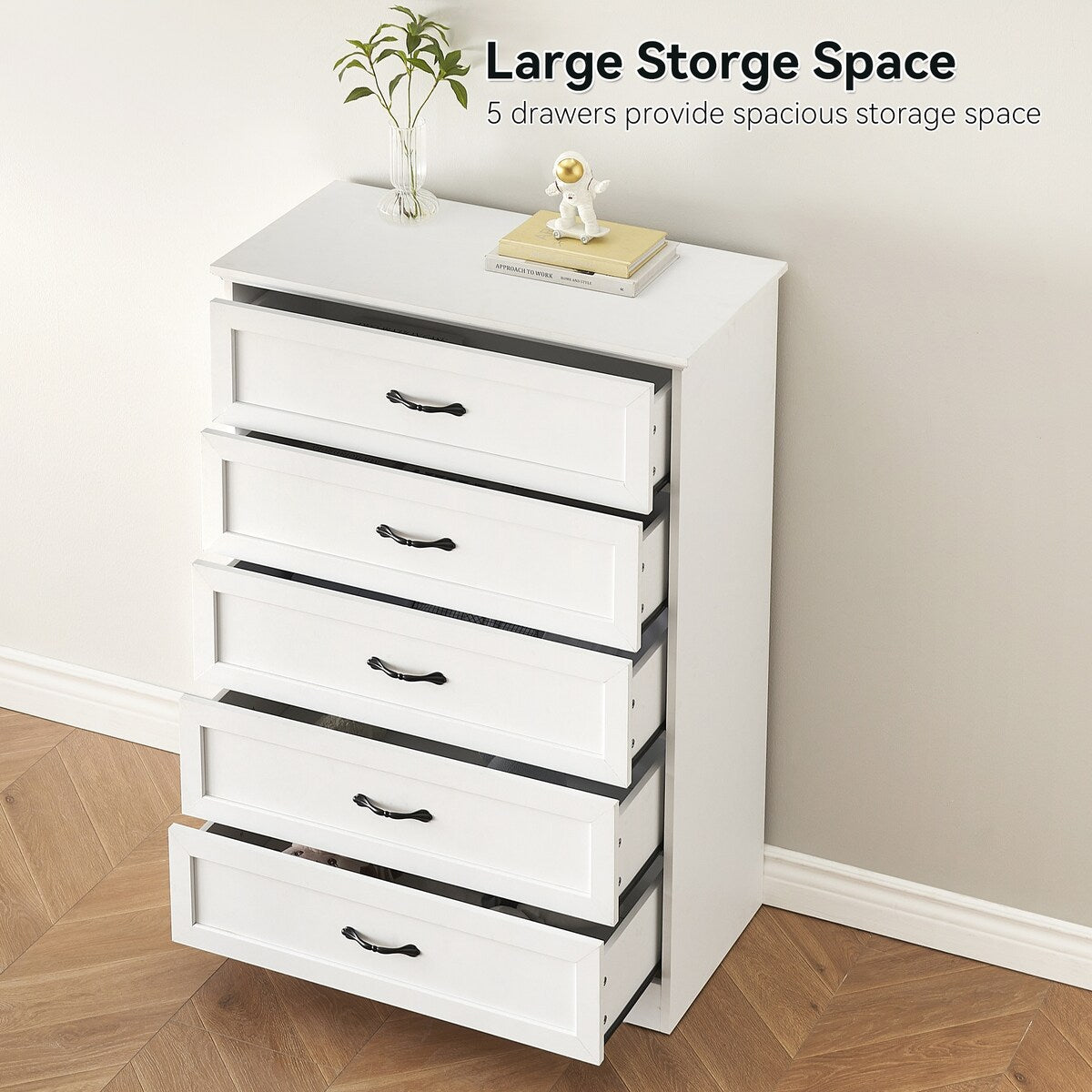 Dresser with 5 Drawers for Bedroom