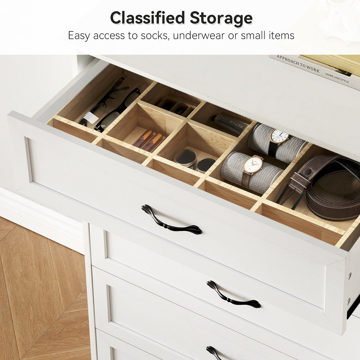 Dresser with 5 Drawers for Bedroom