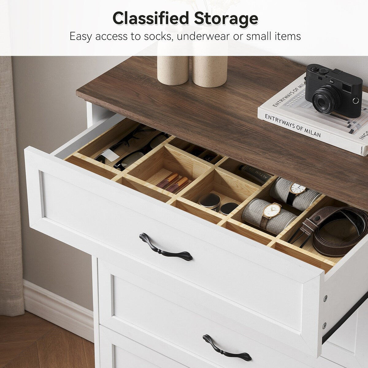 Dresser with 5 Drawers for Bedroom