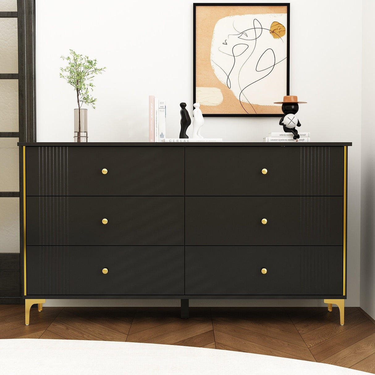 Dressers Drawer Storage Lacquer Bedroom Living RoomHallway Entryway