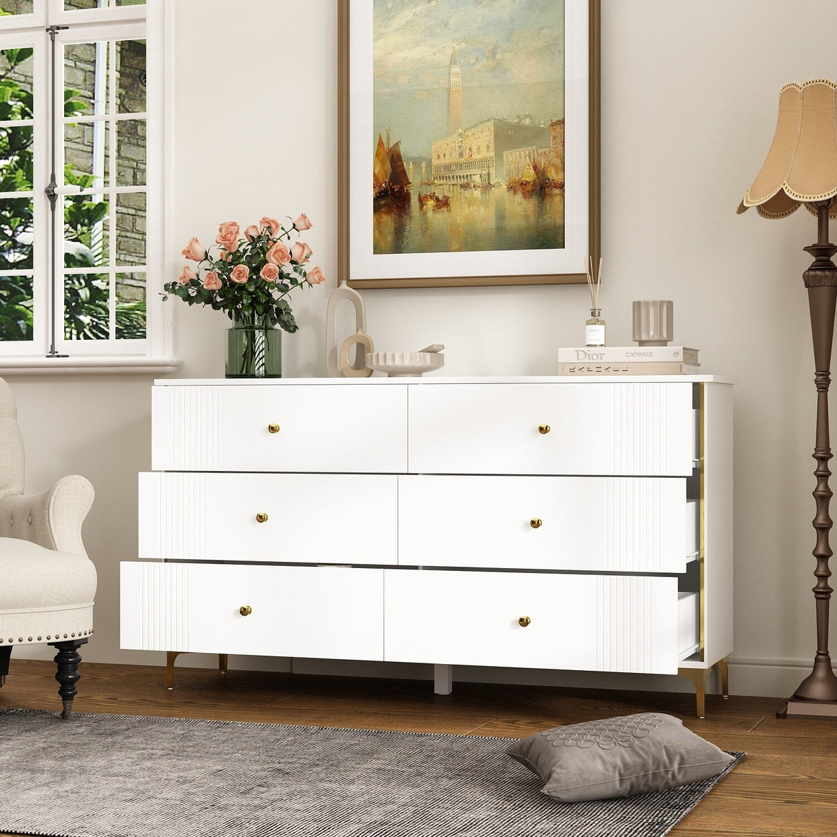 Dressers Drawer Storage Lacquer Bedroom Living RoomHallway Entryway