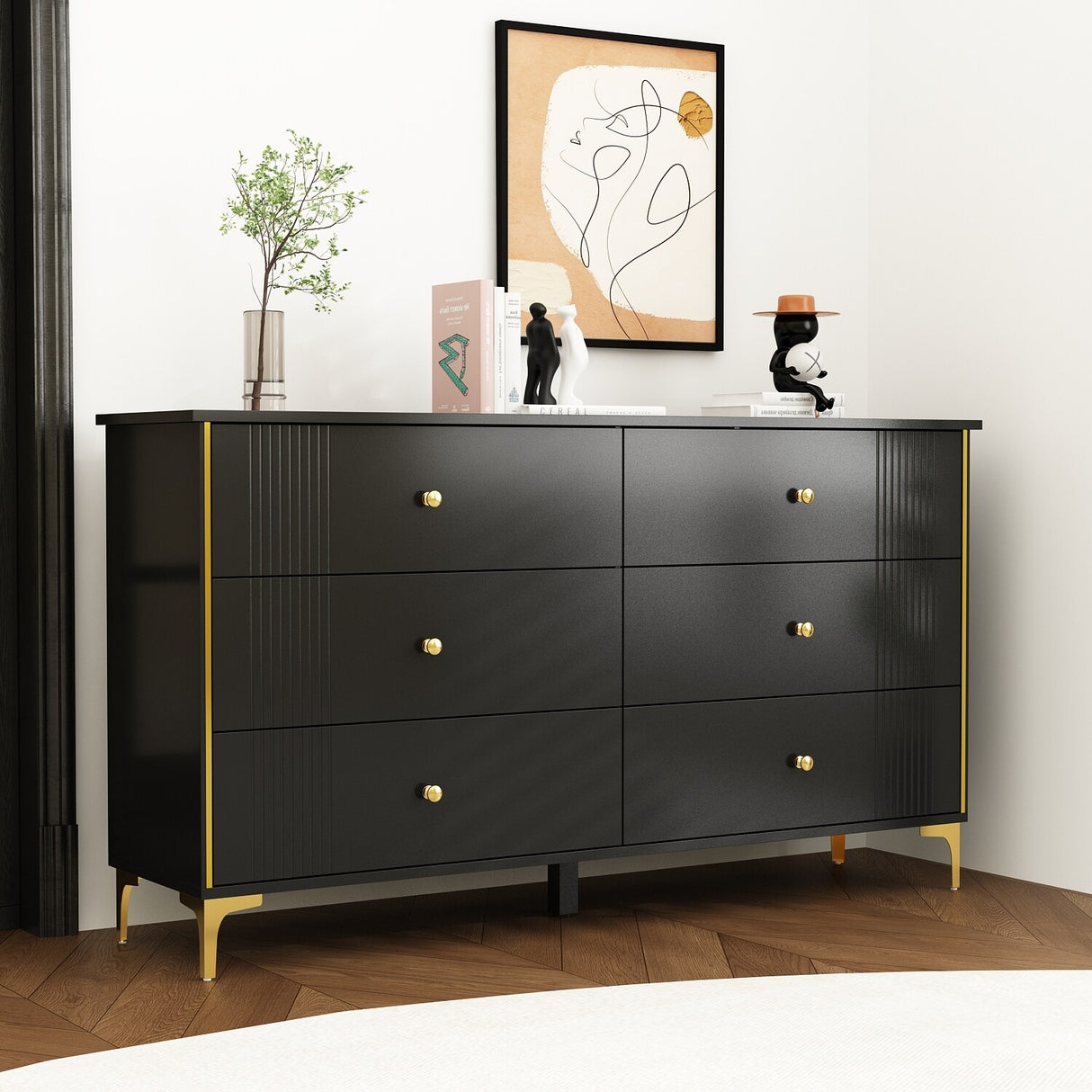 Dressers Drawer Storage Lacquer Bedroom Living RoomHallway Entryway