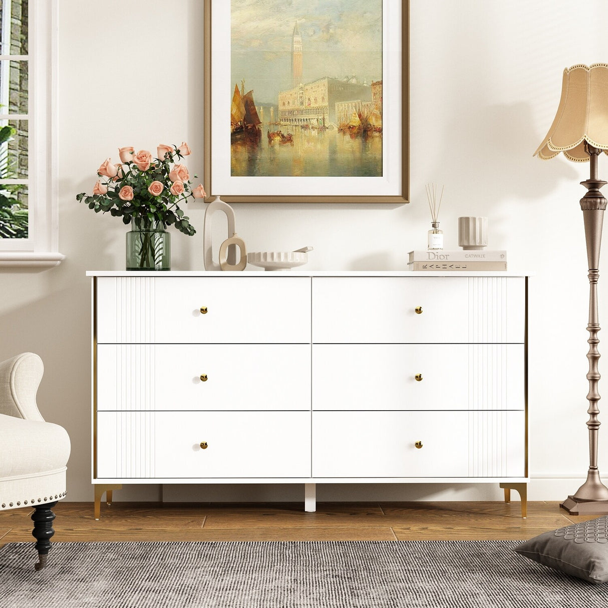 Dressers Drawer Storage Lacquer Bedroom Living RoomHallway Entryway