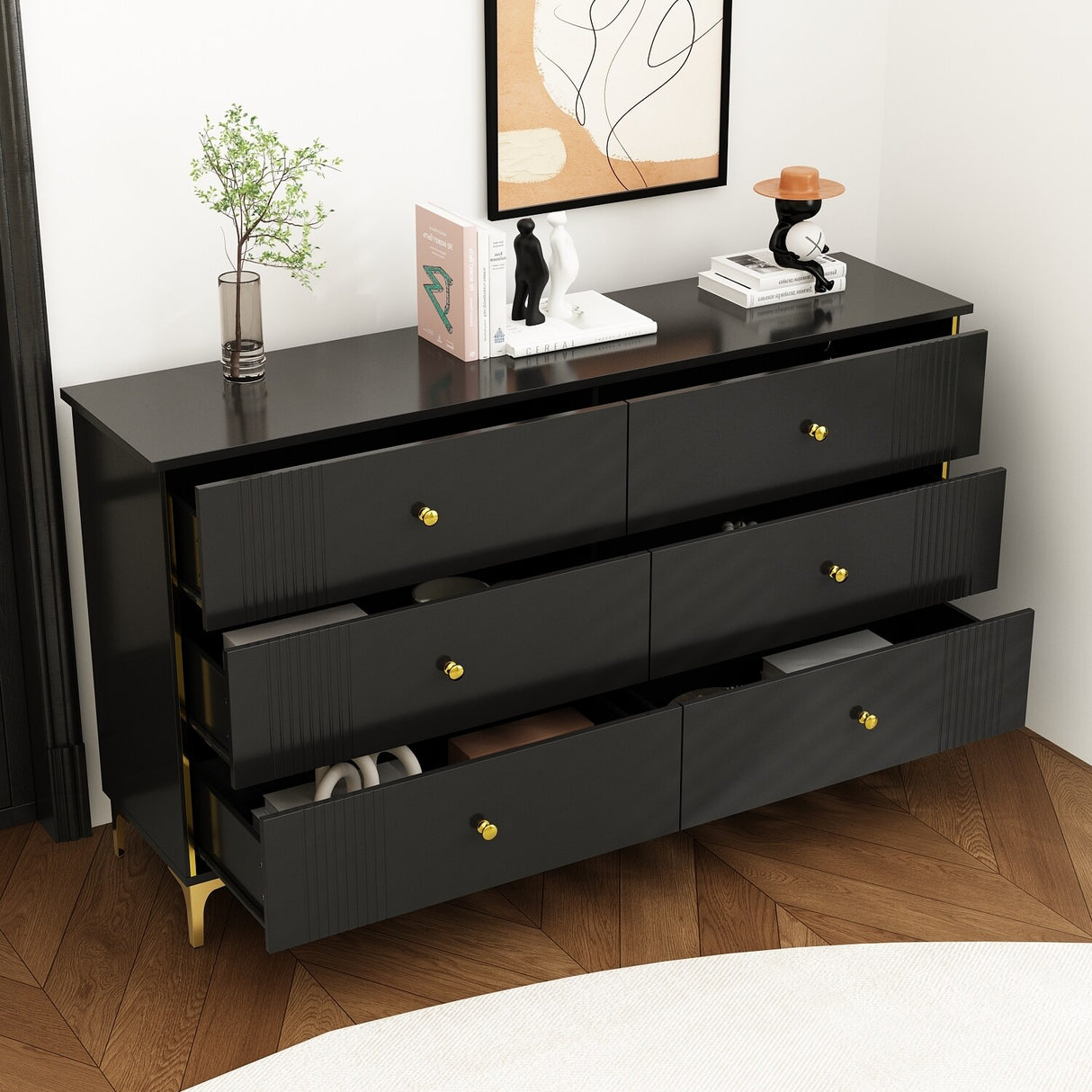 Dressers Drawer Storage Lacquer Bedroom Living RoomHallway Entryway