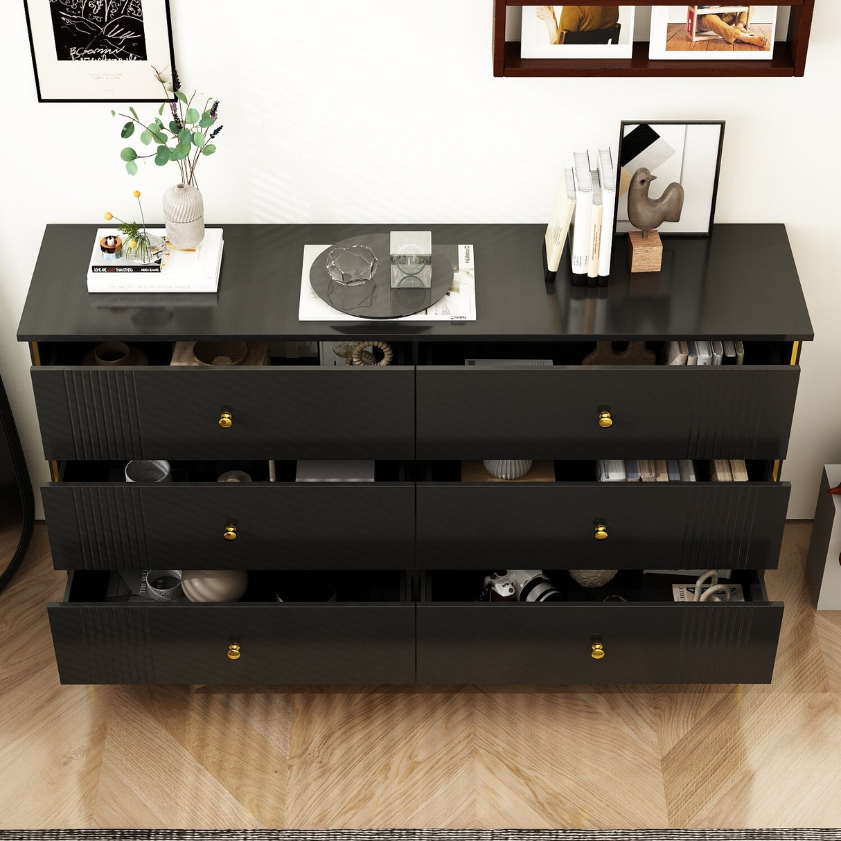 Dressers Drawer Storage Lacquer Bedroom Living RoomHallway Entryway