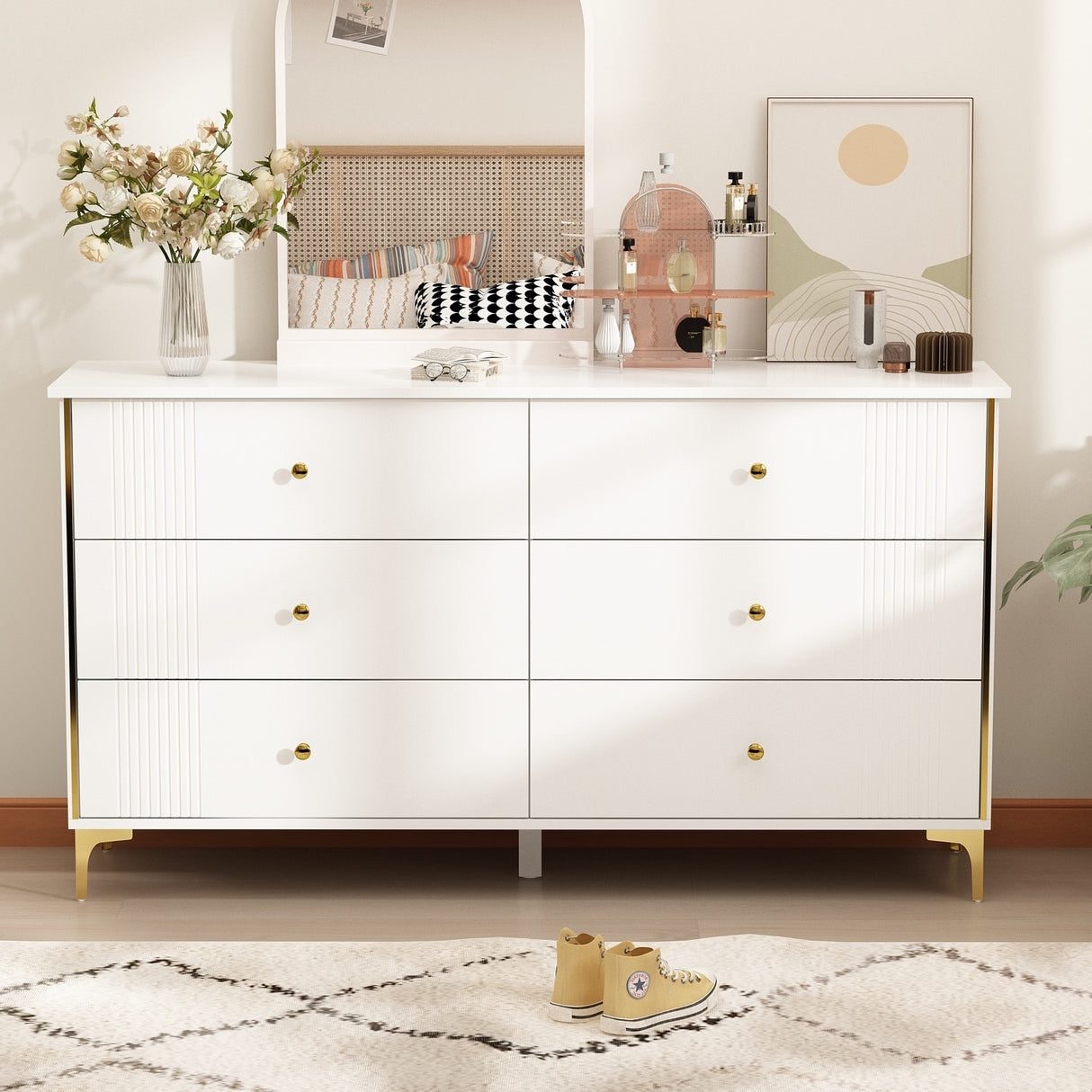 Dressers Drawer Storage Lacquer Bedroom Living RoomHallway Entryway