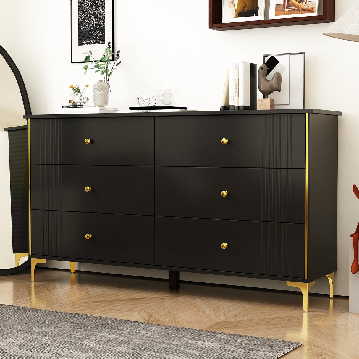 Dressers Drawer Storage Lacquer Bedroom Living RoomHallway Entryway