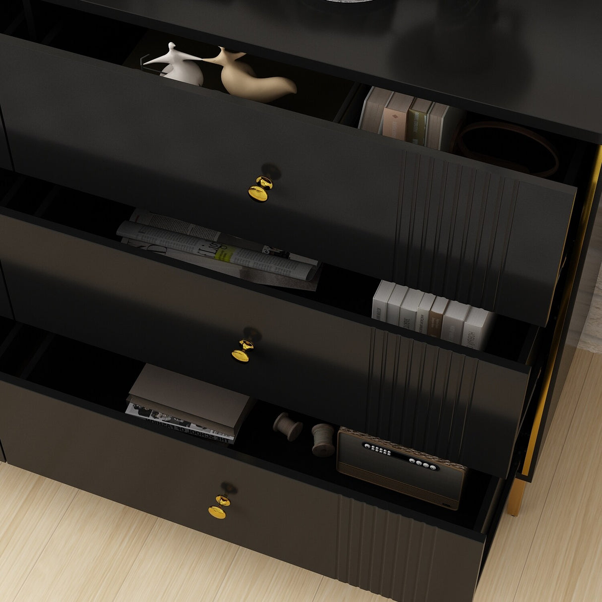 Dressers Drawer Storage Lacquer Bedroom Living RoomHallway Entryway
