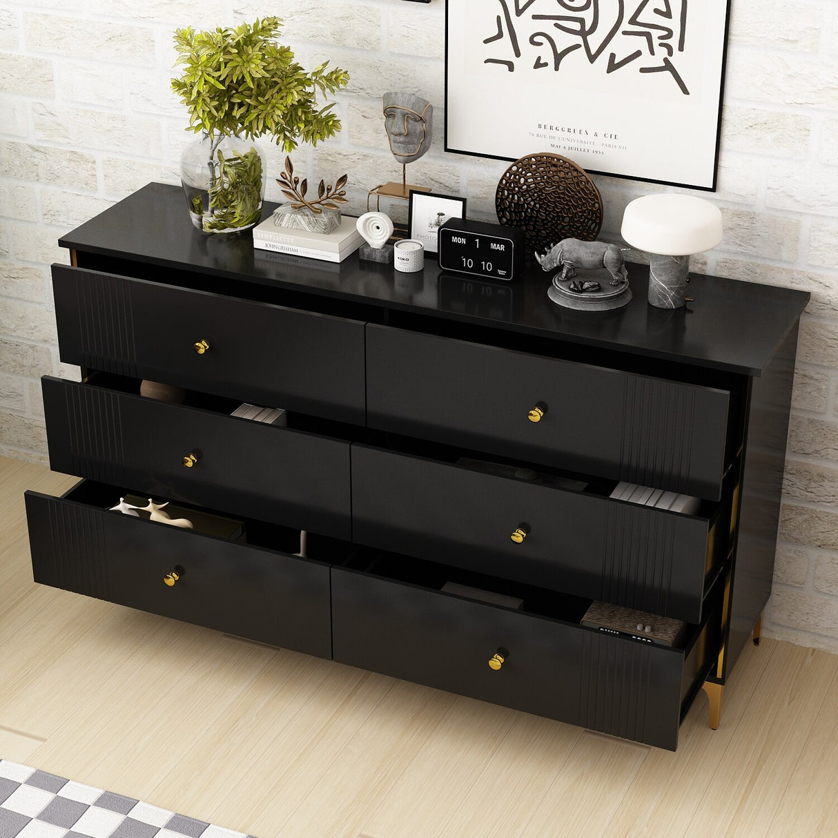 Dressers Drawer Storage Lacquer Bedroom Living RoomHallway Entryway