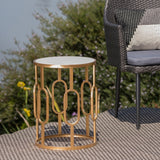 Drexel Outdoor Faux Stone Side Table by Christopher Knight Home