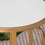 Drexel Outdoor Faux Stone Side Table by Christopher Knight Home
