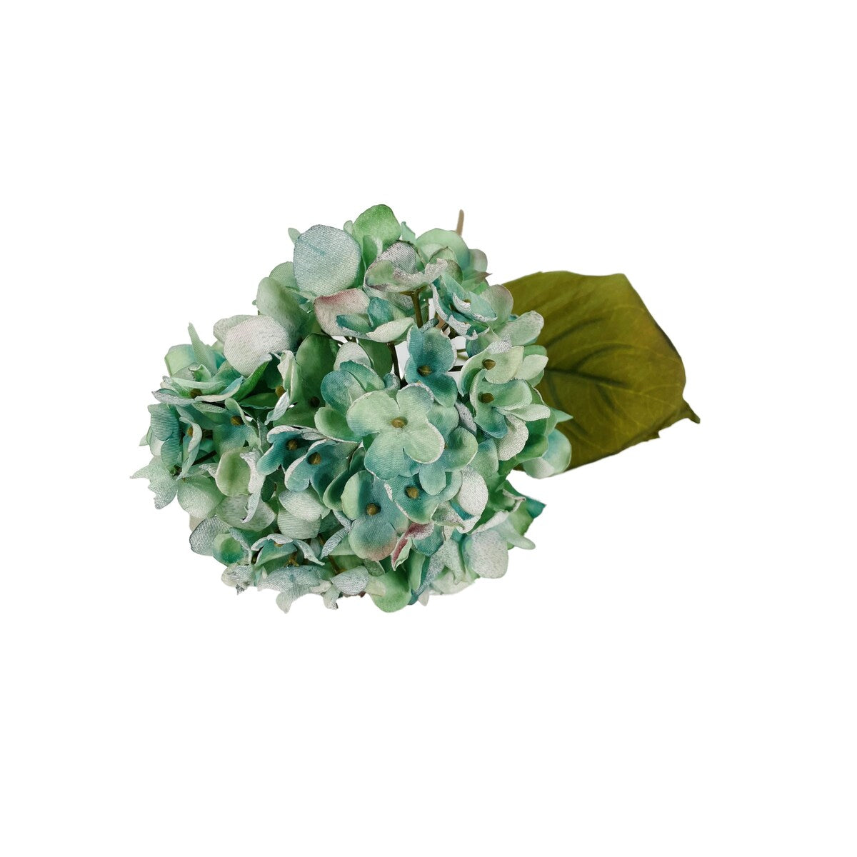 Dried Garden Artificial Hydrangea Stem Teal Set of 6 - N/A