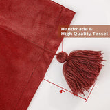 DriftAway Boho Velvet Handmade Tassel Curtain Room Darkening Thermal Insulated Window Curtains