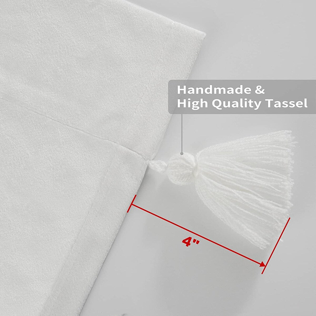 DriftAway Boho Velvet Handmade Tassel Curtain Room Darkening Thermal Insulated Window Curtains