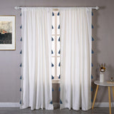 DriftAway Boho Velvet Handmade Tassel Curtain Room Darkening Thermal Insulated Window Curtains