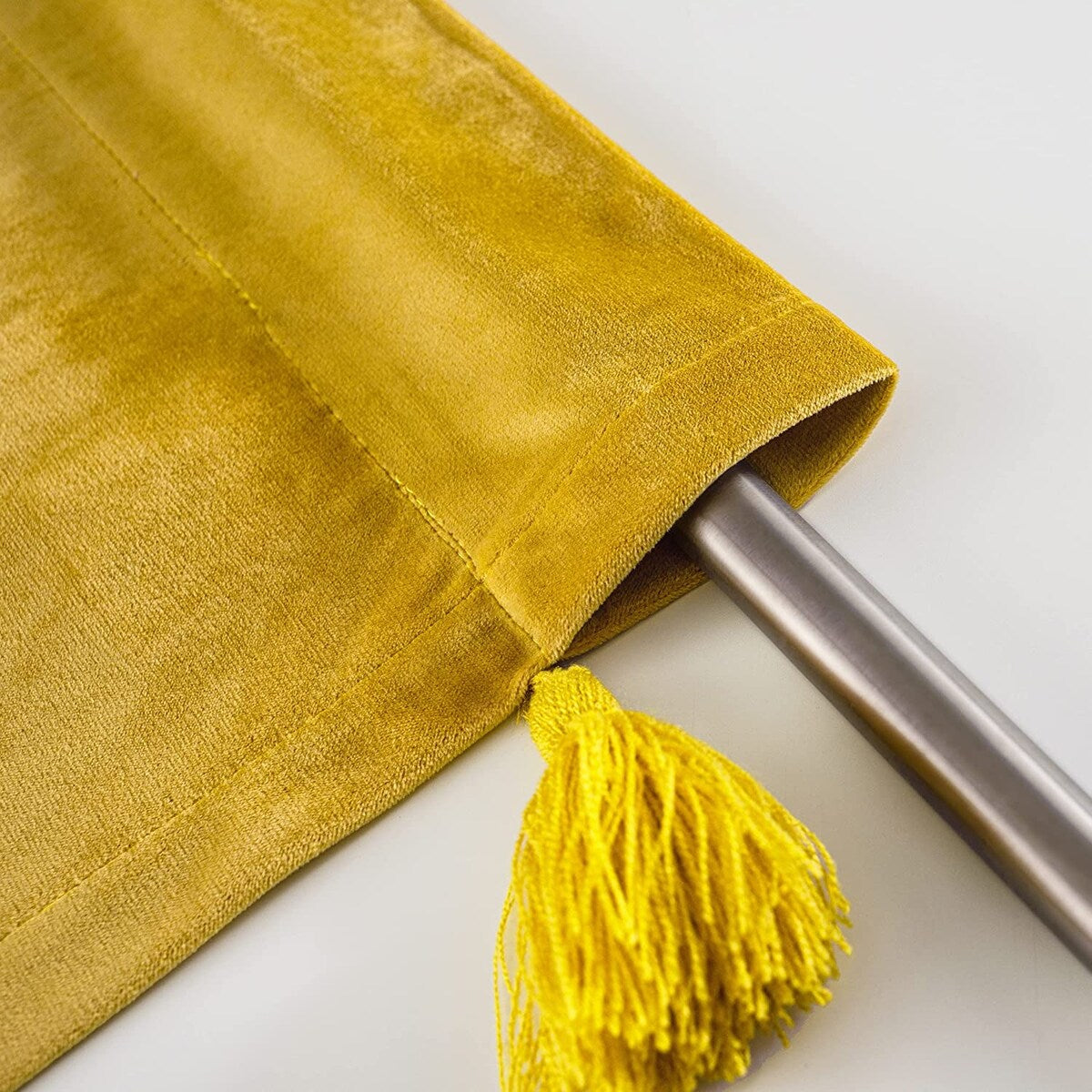 DriftAway Boho Velvet Handmade Tassel Curtain Room Darkening Thermal Insulated Window Curtains