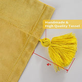 DriftAway Boho Velvet Handmade Tassel Curtain Room Darkening Thermal Insulated Window Curtains