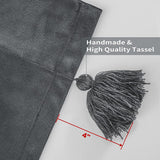 DriftAway Boho Velvet Handmade Tassel Curtain Room Darkening Thermal Insulated Window Curtains