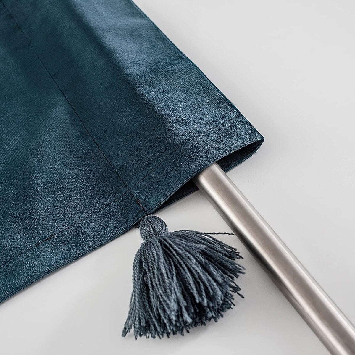 DriftAway Boho Velvet Handmade Tassel Curtain Room Darkening Thermal Insulated Window Curtains