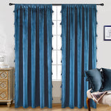 DriftAway Boho Velvet Handmade Tassel Curtain Room Darkening Thermal Insulated Window Curtains