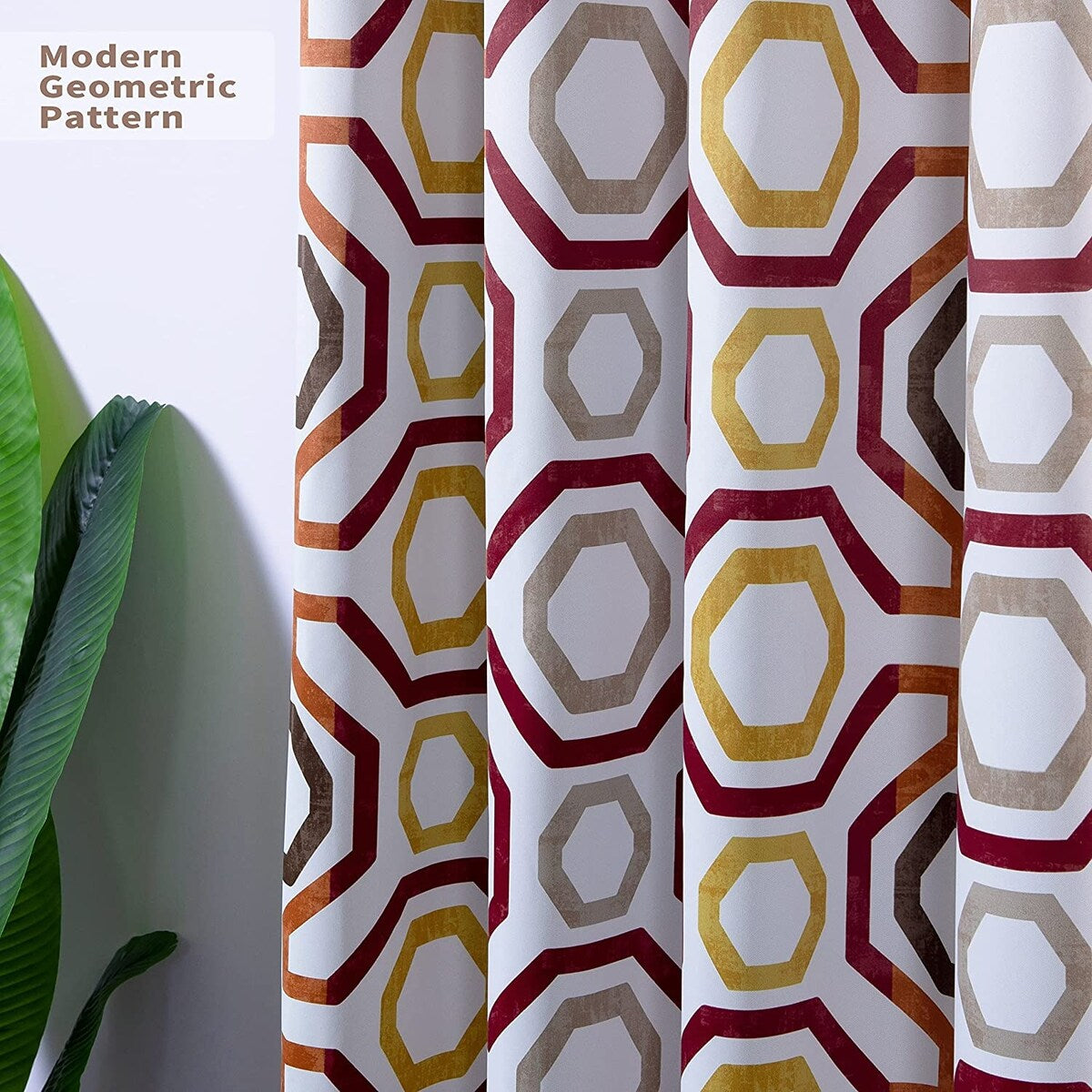 DriftAway Camden Geometric Lattice Printed Grommet Blackout Curtains