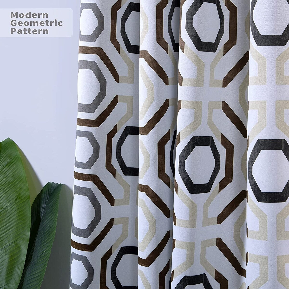 DriftAway Camden Geometric Lattice Printed Grommet Blackout Curtains