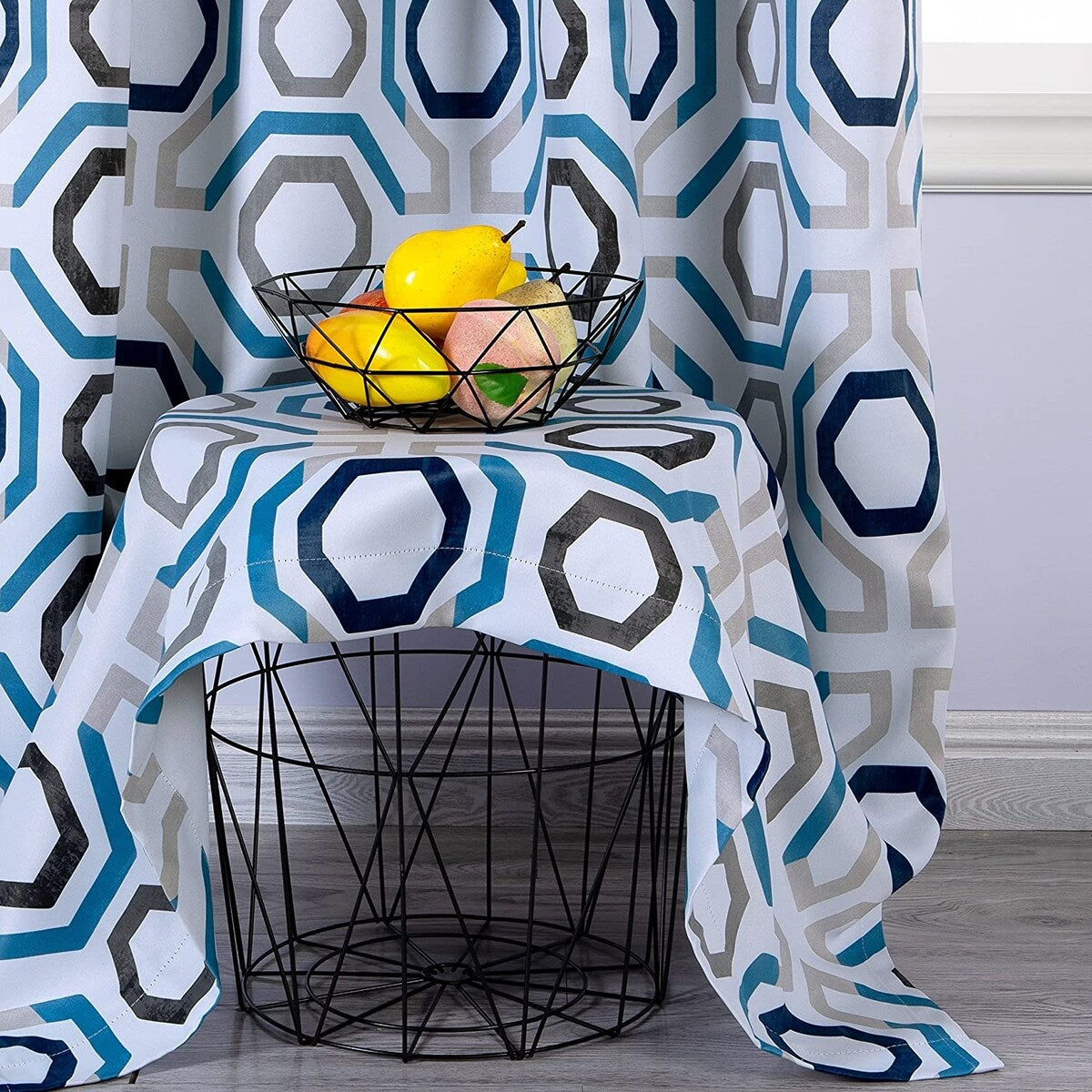 DriftAway Camden Geometric Lattice Printed Grommet Blackout Curtains