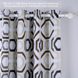 DriftAway Camden Geometric Lattice Printed Grommet Blackout Curtains