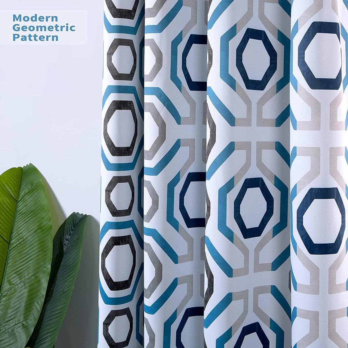DriftAway Camden Geometric Lattice Printed Grommet Blackout Curtains