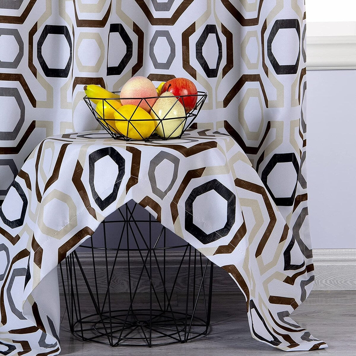 DriftAway Camden Geometric Lattice Printed Grommet Blackout Curtains