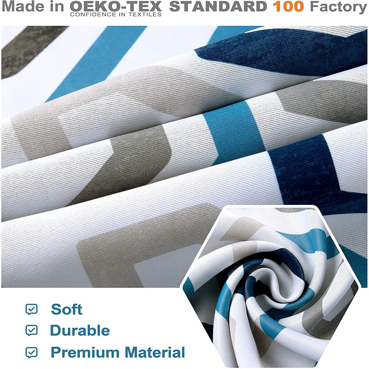 DriftAway Camden Geometric Lattice Printed Grommet Blackout Curtains