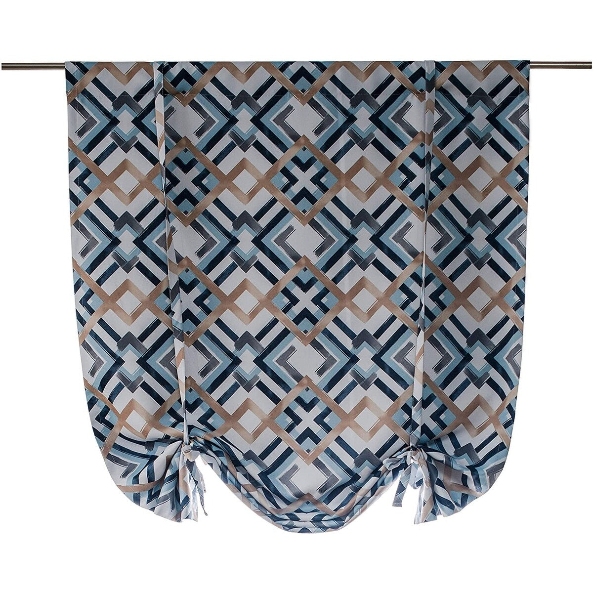 DriftAway Diamond Blackout Room Darkening Tie Up Curtain - 45 x 63