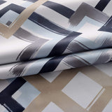 DriftAway Diamond Watercolor Geo Checker Plaid Pattern Window Valance