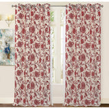 Oleson Jacobean Floral Linen Blend Blackout Curtain Panel