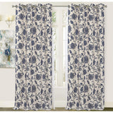 Oleson Jacobean Floral Linen Blend Blackout Curtain Panel