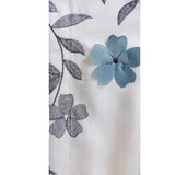 DriftAway Isabella Faux Silk Embroidered Curtain Crafted Flower Lined with Thermal Fabric Single Panel - 50*108