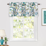 DriftAway Layla Classic America Style Floral Leaves Room Darkening Window Curtain Valance Rod Pocket