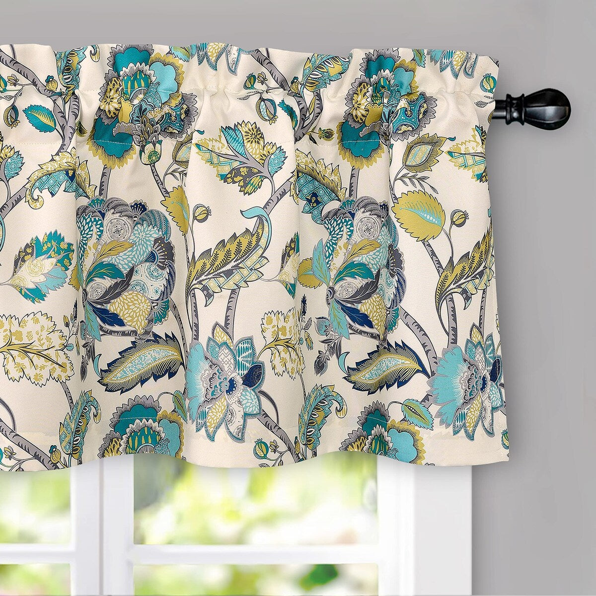 DriftAway Layla Classic America Style Floral Leaves Room Darkening Window Curtain Valance Rod Pocket