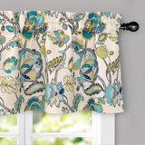 DriftAway Layla Classic America Style Floral Leaves Room Darkening Window Curtain Valance Rod Pocket