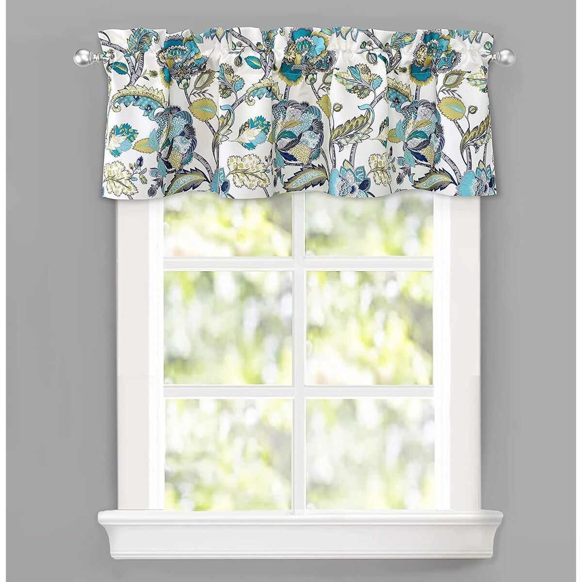 DriftAway Layla Classic America Style Floral Leaves Room Darkening Window Curtain Valance Rod Pocket