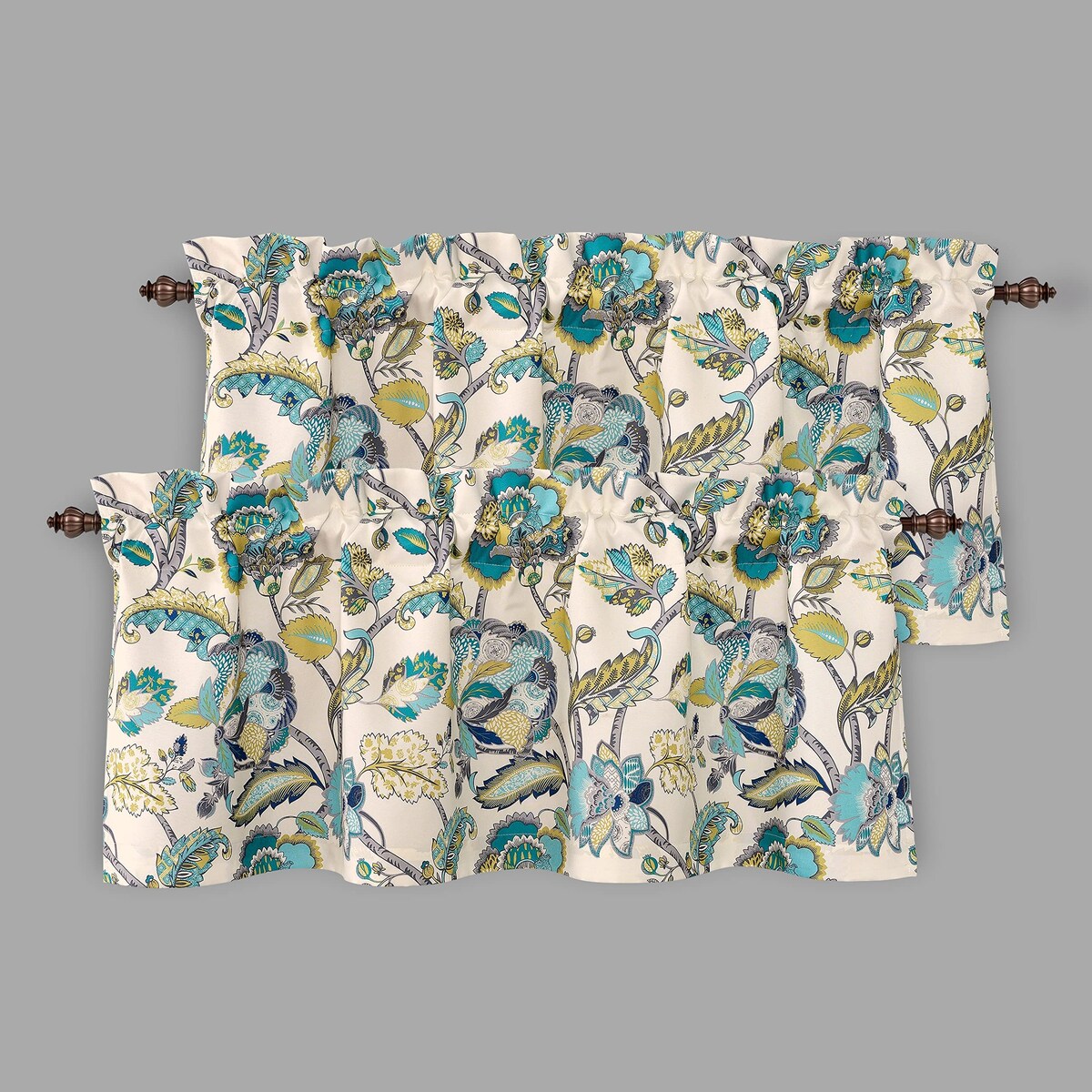 DriftAway Layla Classic America Style Floral Leaves Room Darkening Window Curtain Valance Rod Pocket