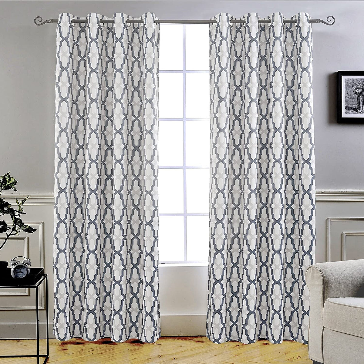 DriftAway Mason/Geo Thermal Insulated Blackout Grommet Window Curtain