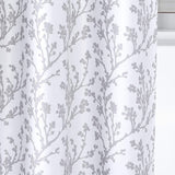 DriftAway Sarah Floral Tree Branch Pattern Blackout Window Curtain Valance Gray - 52'' width x 14'' length