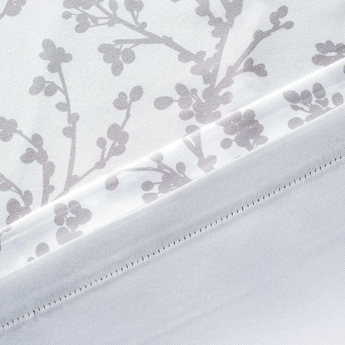 DriftAway Sarah Floral Tree Branch Pattern Blackout Window Curtain Valance Gray - 52'' width x 14'' length