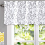 DriftAway Sarah Floral Tree Branch Pattern Blackout Window Curtain Valance Gray - 52'' width x 14'' length